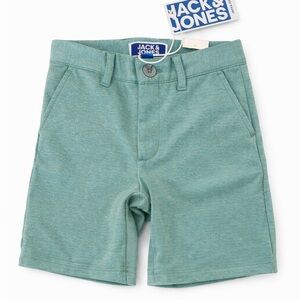 Jack & Jones Kids Teal Green Shorts Sz 5/6 Adjustable Waist NEW NWT